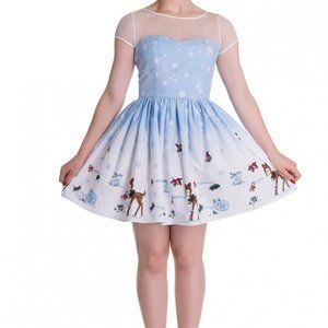 Hell Bunny Nevara Christmas Party Mini Dress